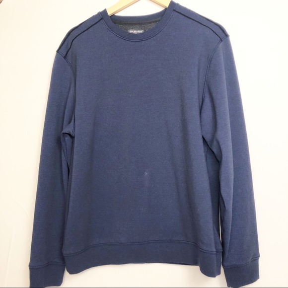 Van Heusen Flex Navy Blue Pullover Sweatshirt Men's Size Medium - Picture 2 of 6